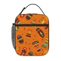 Prijenosna torba za ručak, afrički egzotični plemensko skica uzorak za ponovni izolirani ručak bo za