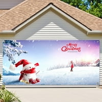 Božićni ukrasi Božićni baner garaža pokrivač vrata zimskog snjegovića ukras za uređenje, poliester a