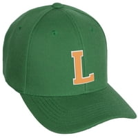 Daxton Classic bejzbol šešir prilagođen i z inicijalni tim bijeli neon narandžasti slovo, Kelly Green