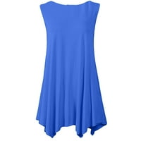 Hanas vrhovi ženske plus veličine Camisole ljetni casual majica prugasti ispis prsluk plavi xxxl