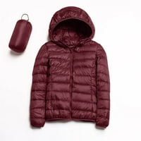 DRPGUNLY Rain Jakna Lagana jakna s kapuljačom Reciklirana izolacija Vjetrootporni kaput zimski tanki