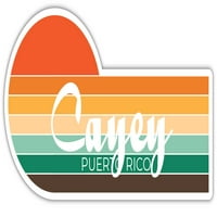 Cayey Puerto Rico Frižider Magnet Retro Vintage Sunset City 70s Estetski dizajn