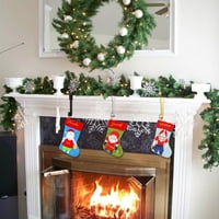 MidsumDR tuš vrata Božićne božićne čarape, metalni božićni stalak za čarape, multinamjerna kuka za dimnjak,