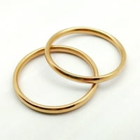 Toyella modni trend sjajni unisni prsten od nehrđajućeg čelika Srebro broj 6