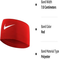 Nike suho široka traka za glavu sa Dri-Fit Technology univerzitetom crvene bijele veličine