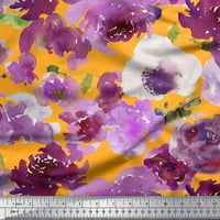 Soimoi pamučna kambrična tkaninska tkanina cvijeća akvarela od tiskane plovne tkanine u dvorištu široko