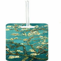 Vincent Van Gogh bademova cvjeta svjetska dimenzija tvrda plastična dvostrana oznaka prtljažnika