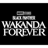 Junior's Black Panther: Wakanda Forever crno-bijeli film Logo Grafički tee crni veliki