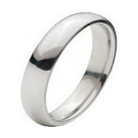 FRT062- Plain bend Titanium prsten - polirani - u