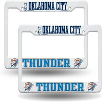 Oklahoma City OKC košarka Thunder podignut slovo bijelog plastičnog licencnog tablica