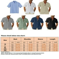 Avamo muškarci Ljetne košulje s kratkim rukavima majica s majicama dolje na vrhu havajska bluza udobna