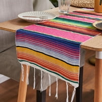 Meksiko šarene pruge za štampanje stola za štampanje za kućnu zabavu ukras