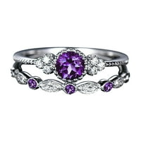 Pokloni za žene Modni dijamantni prsten Par Nakit Set veličine 5- na klirensu