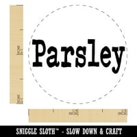 Parsley Herb Fun Tekst Samo-inking gumena mastilica za mastilo - smeđa tinta - Mini