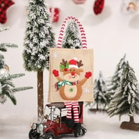Božićna dekoracija Slatka posteljina stroj vezeni poklon bombonski bogni božićni stablo snjegović Elk