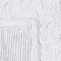 Kućni tkalci Bell cvijeće - Apsorfiran pamučni mekani kupin za kupaonicu sa poklopcem poklopca, bijeli