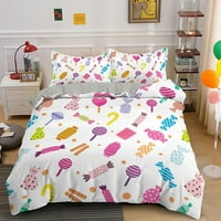 Slatki slatkiši za ispis prekrivača poklopca modna dječja posteljina set Komforper Poklopac jastučnica