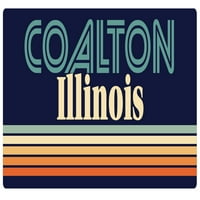 COALTON Illinois Vinyl naljepnica za naljepnicu Retro dizajn