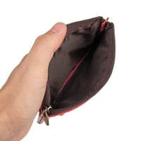 Retro muški novčanik prijenosni novčani torba multifunkcijska držač za patentne zatvarač za muški crveni