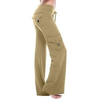 Sportske hlače Aloohaidyvio za žene, žene vježbanje gamaše Stretch džep za struk Yoga teretana labava