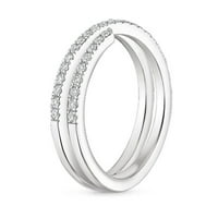 Bijeli zlatni zaručni prsten okrugli rez Moissite Diamond Ring vjenčani prsten okrugli rez solitaire