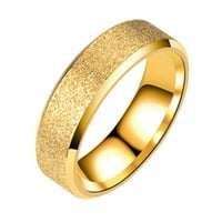 Dvostruko zamrznute rubne prstene za prstenje za prste djevojke dječake Par nakit poklon od nehrđajućeg