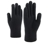 Pad i zima zadebljane muške karane i zime zadebljane pletene vunene rukavice crne boje