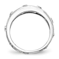 14k bijeli zlatni cvjetni vinovi dizajn real dijamantski prsten