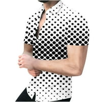 Hoksml grafički vrhovi za muškarce, muška geometrijska košulja 3D ne pozicioniranje Redovno ispisano