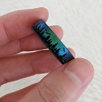 Šumski silikonski prsten - ugravirani dvostruki sloj