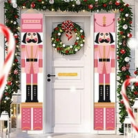 Sprifallbaby božićni trijem baner crtani slovo Ispis visećih vrata Natpis za odmor Home Hoard Tondoor