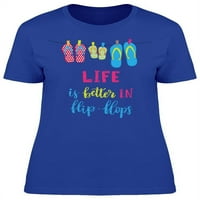 Život bolji u flip flops quote majica Žene -Image by shutterstock, ženska XX-velika