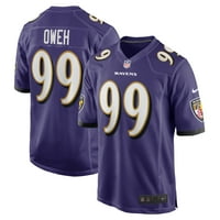Muški Nike Odafe Oweh Purple Baltimore Ravens dres igrača igrača