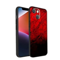 Crveni kameni mramorni telefon za iPhone za žene Muška Pokloni, Mekani silikonski stil Shootofot otporan