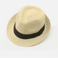 Gyouwnll šešir za žene Beanies Hat odrasli unise ljetna modna krema za sunčanje od slamke na plaži Ležerni