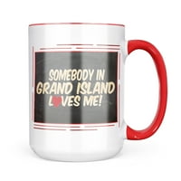 Neonblond Neko na Grand Islandu voli me, nebraska šalica za ljubitelje čaja za kavu