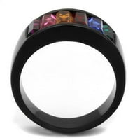 Žene crne mulicolorirani prsten Anillo para mujer y ninos dječji prsten od nehrđajućeg čelika sa gornjim