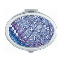 Nauka plava ćelija uzorak ovalno ogledalo prenosne preklopke ručne šminke dvostruke bočne naočale