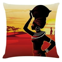 Ausyst jastuk za kućni dekor Custun Cover Lijepa afrička ženska jastučnica Jastuk za bacanje pokriva