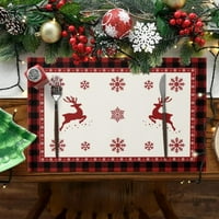 Zimske jelene antikne vintage božićne i bijele snježne pahulje za odmor u dekorativnom tkanom tapiseriju