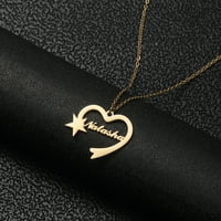 Naziv Prilagođeni ogrlica nakit lično prilagođen ljubavlju u obliku srca u obliku srčanog engleskog