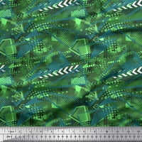Soimoi zelena poliesterska kripa tkanina i četkica sažetak sažetak Šiveno šivanje tkanine široko