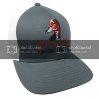 Droppin Drake Redhead Duck Logo Mesh Back Trucker Hat-Graphite White