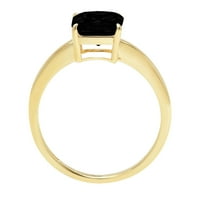 1. CT briljantan aspekser Clear Simulirani dijamant 18k žuti zlatni pasijans prsten sz 7.5