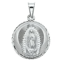 Jewels 14k Bijelo zlato Gospa od Guadalupe Djevice Mary Privjesak