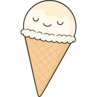 Sladoled Juniori Bijeli grafički tee - Dizajn ljudi XL