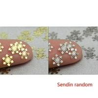 Božićne snježne pahulje Oblik Nail Art Naljepnice 3D savjeti za nokte Boja nasumična