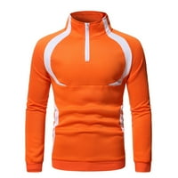 Moonker Orange Boodie dukseve za muškarce patentni patentni pulover dugih rukava Muškarci Turtleneck