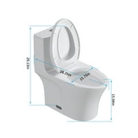 Jednodijelni toalet 1.1GPF 1. GPF Siphon Jet dvostruko ispiranje sa wc-om