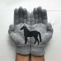 FESFESFES ženske vunene rukavice padaju i zimske na otvorenom toplim rukama za pse na vrhu na vrhu na